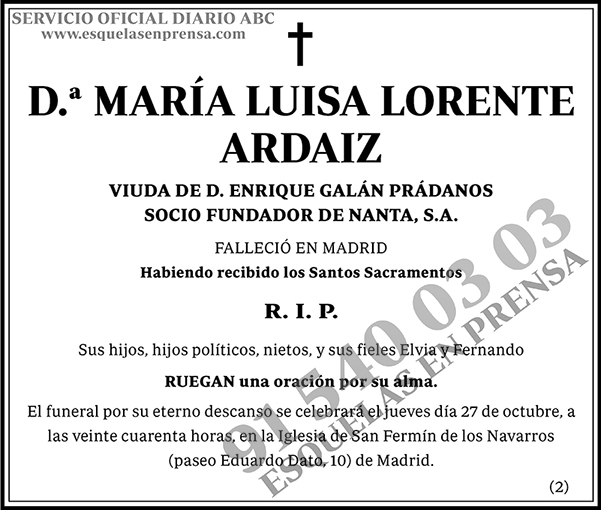 María Luisa Lorente Ardaiz